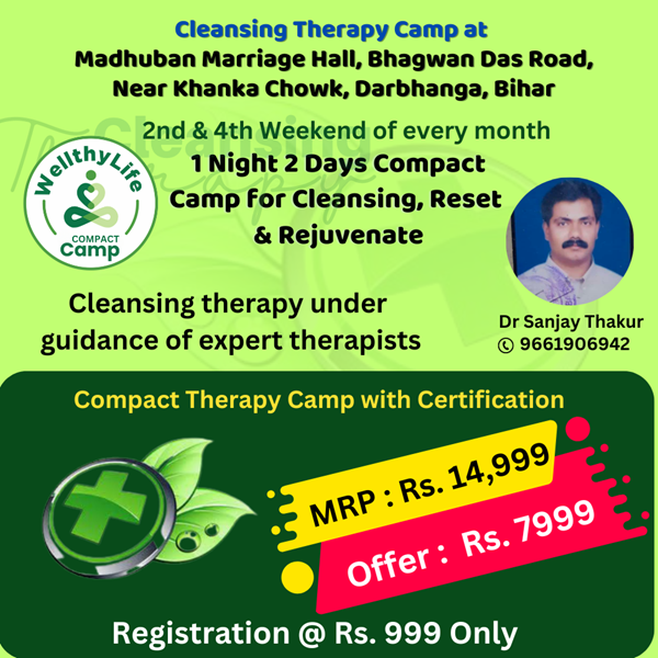 Picture of Registration for Darbhanga WellthyLife Camp on 2nd & 4th weekend of every month